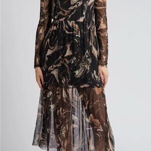 Black and pink Marble Print Dress - Dressed in Lala